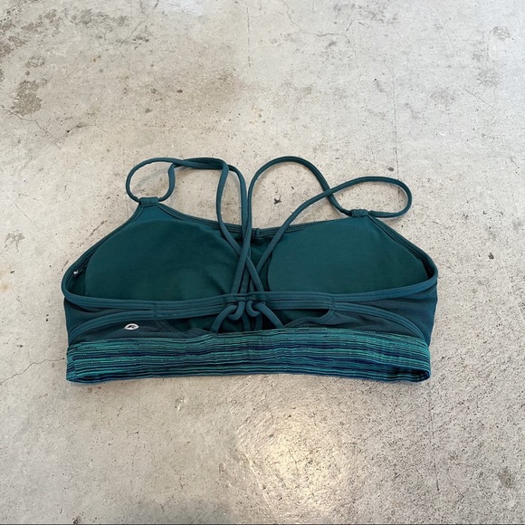 Lululemon Make A Move Bra in Cyber Jungle Hero Blue / Deep Green - Picture 2 of 7